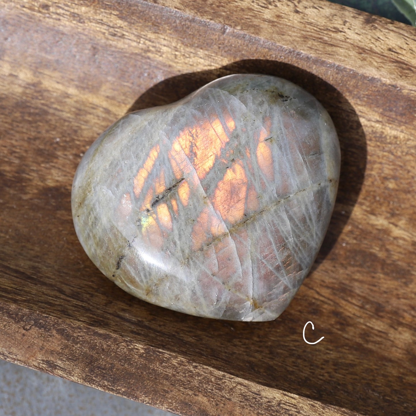 Sunset Labradorite Large Heart