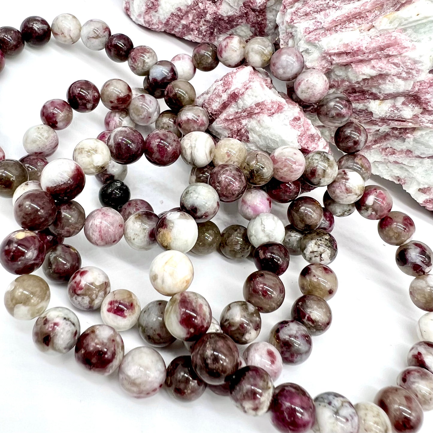 Plum Red Tourmaline/Rubellite Bracelet - Harmony, Compassion, Love, Self-Love