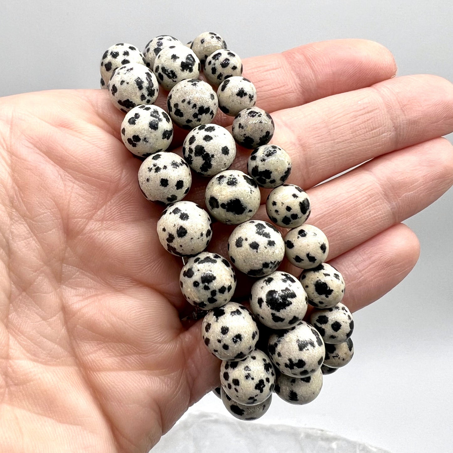 Dalmatian Jasper Bracelet - Relieves Anxiety, Protection, Grounding, Organization