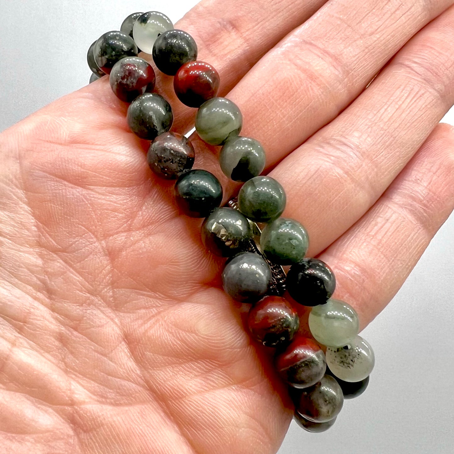 African Bloodstone Bracelet - Courage, Motivation, Good Fortune, Intuition