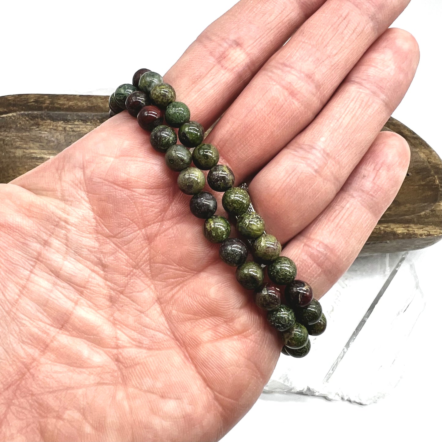 Dragon Bloodstone Bracelet - Courage, Creativity, Balance, Fertility