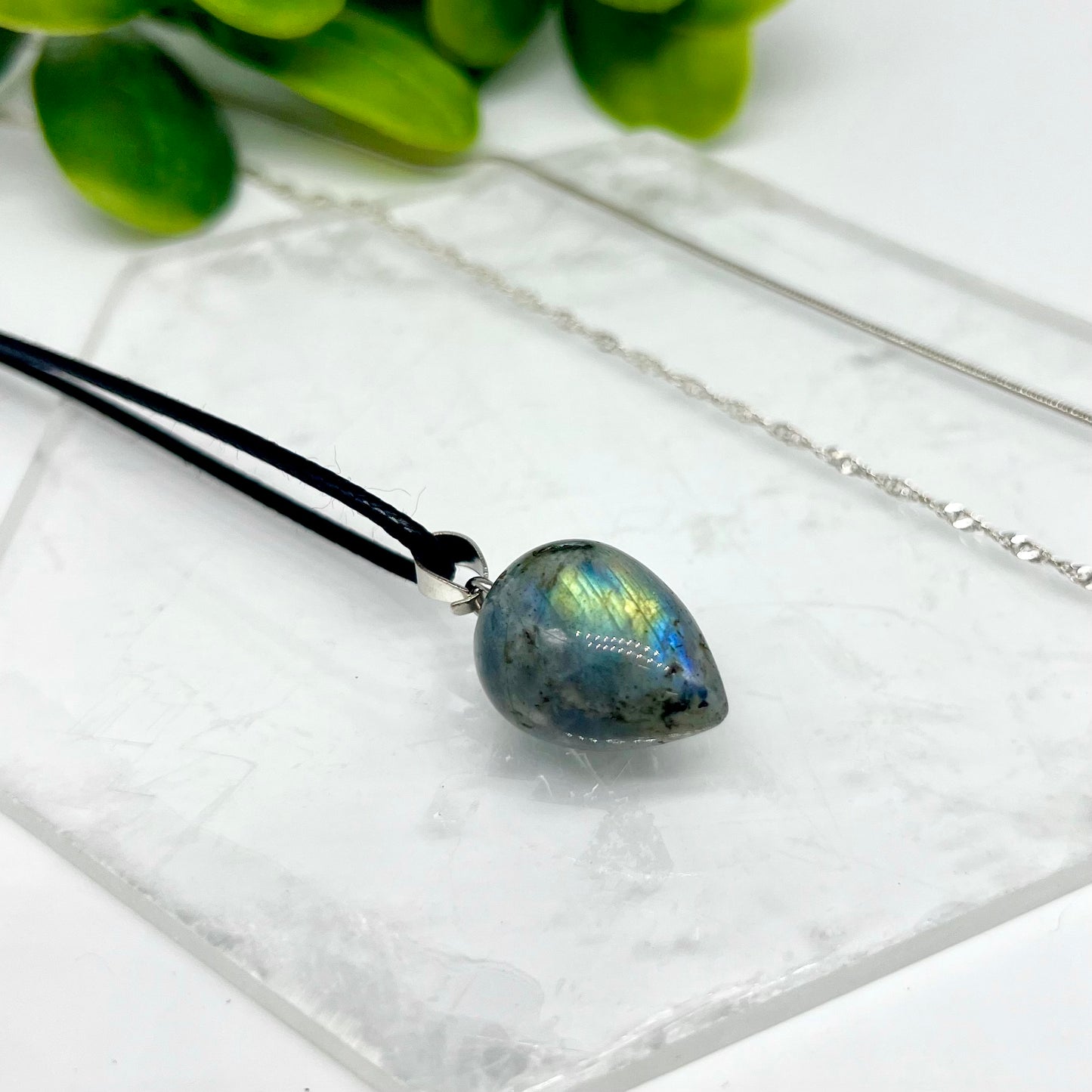 Labradorite Acorn Necklace