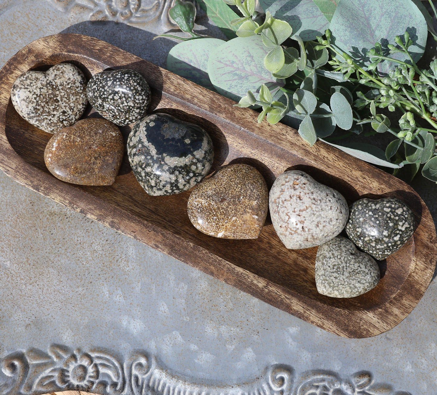 Orbicular Ocean Jasper Heart