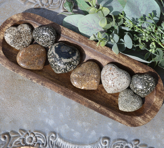 Orbicular Ocean Jasper Heart
