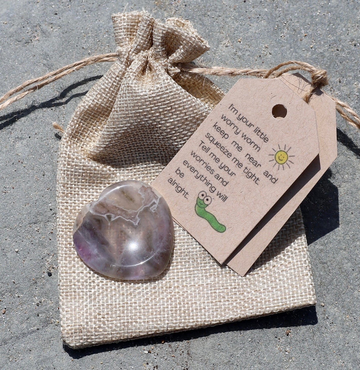 Worry Stone Gift set-Heart Shape