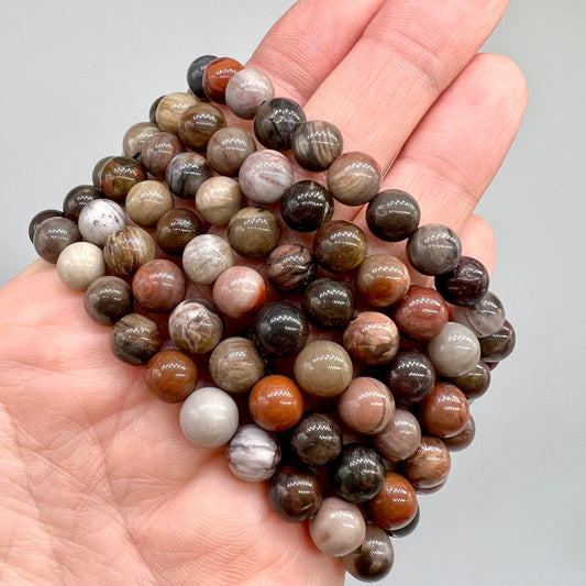 Petrified Wood Bracelet - Truth, Abundance, Trust, Growth, Calming