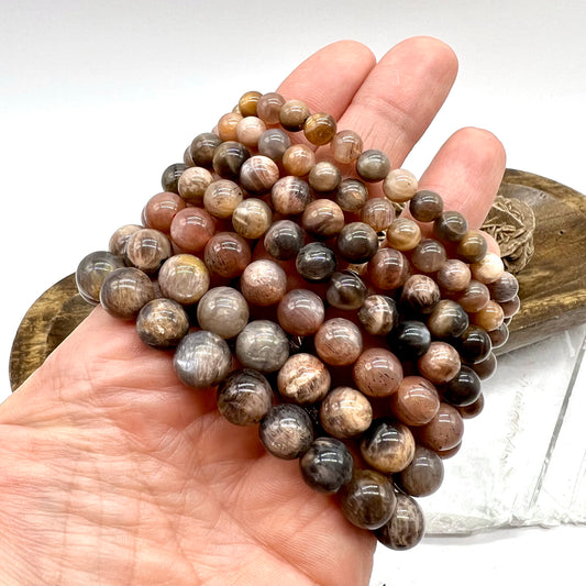 Black Sunstone / Backbone Bracelet - Balance, Calm, Boosts Self-Worth & Courage