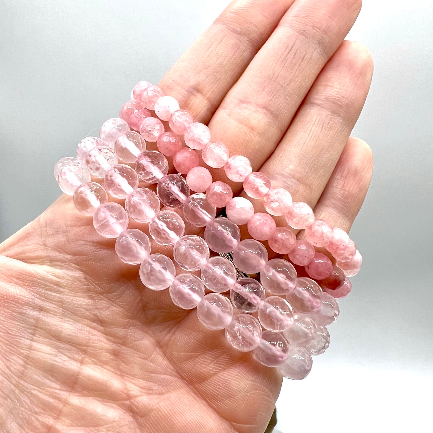 Rose Quartz Bracelet - Unconditional Love, Soothing, Forgiveness, Lifts Depression, Self Love
