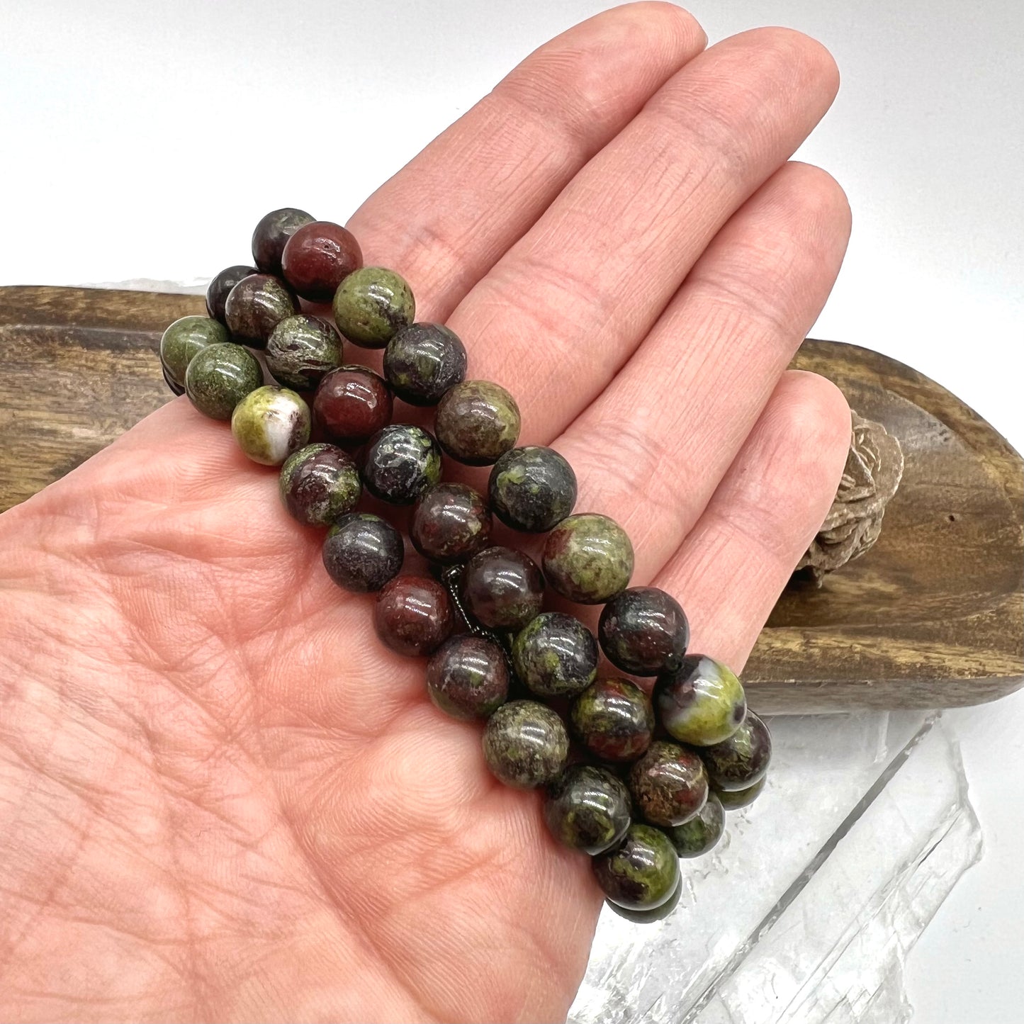 Dragon Bloodstone Bracelet - Courage, Creativity, Balance, Fertility