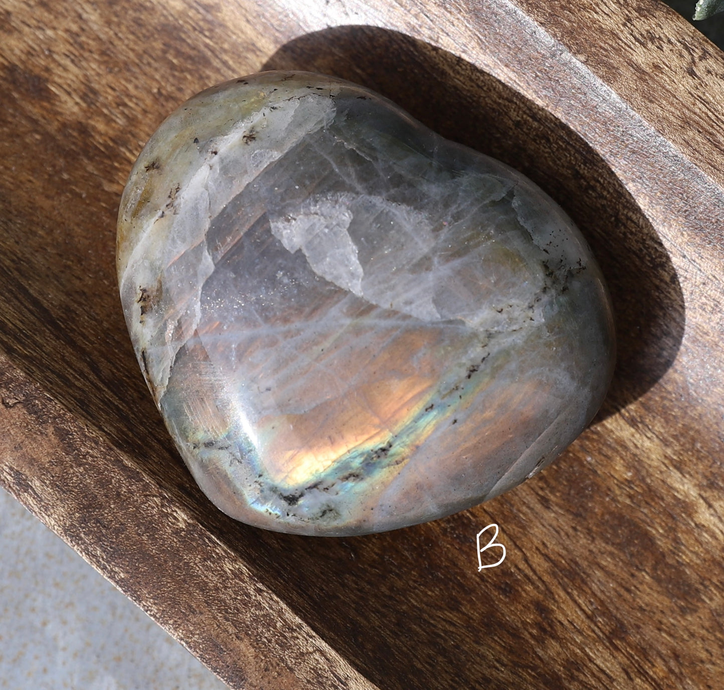 Sunset Labradorite Large Heart