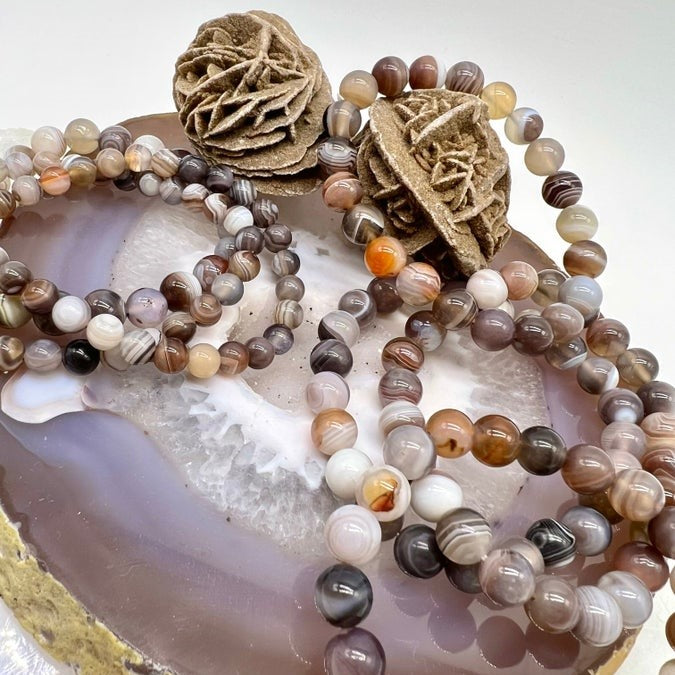 Botswana Agate Bracelet - New Beginnings, Growth, Intuition, Dreams, Opportunities