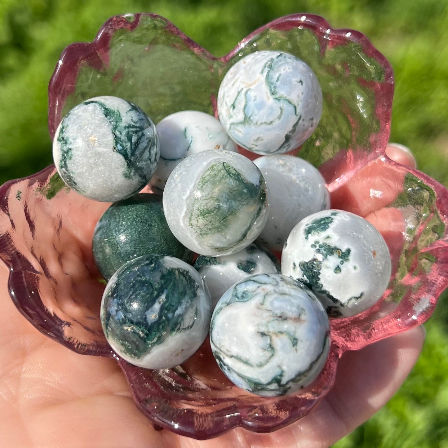 Tree Moss Agate Mini Sphere