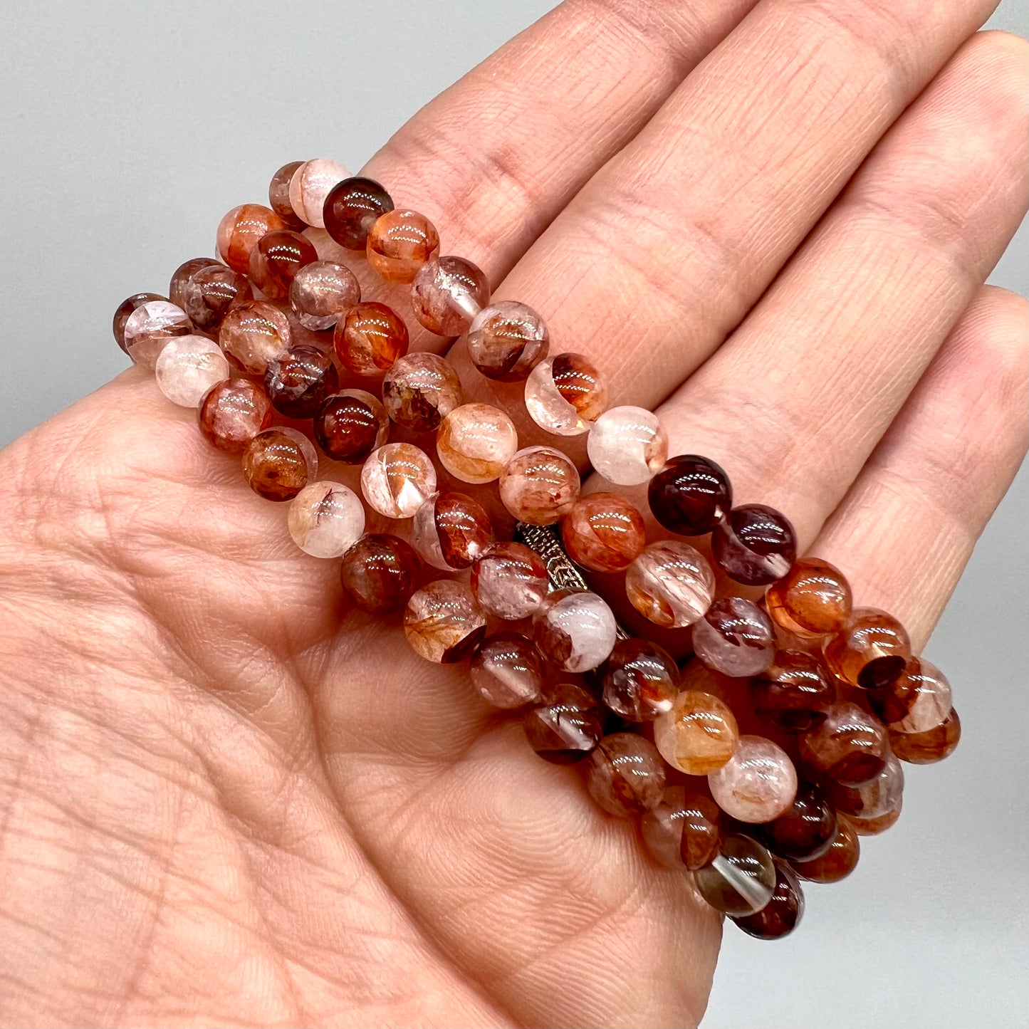 Fire Quartz/Red Hematite Bracelet - Love, Focus, Grounded, Self-Worth, Anxiety