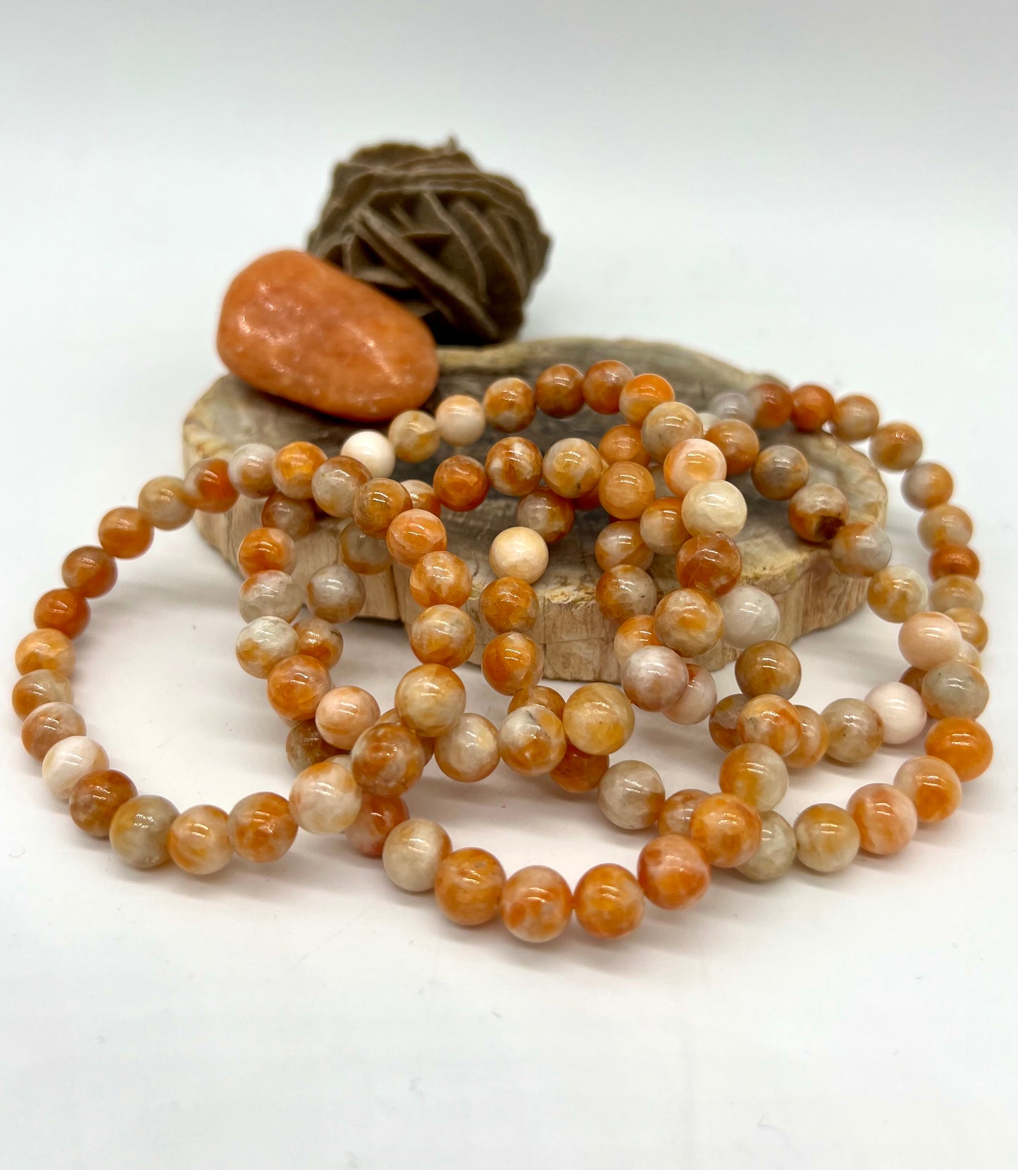 Orange Calcite Bracelet - Attracts Money, New Opportunities, Motivates, Joy, Fertility