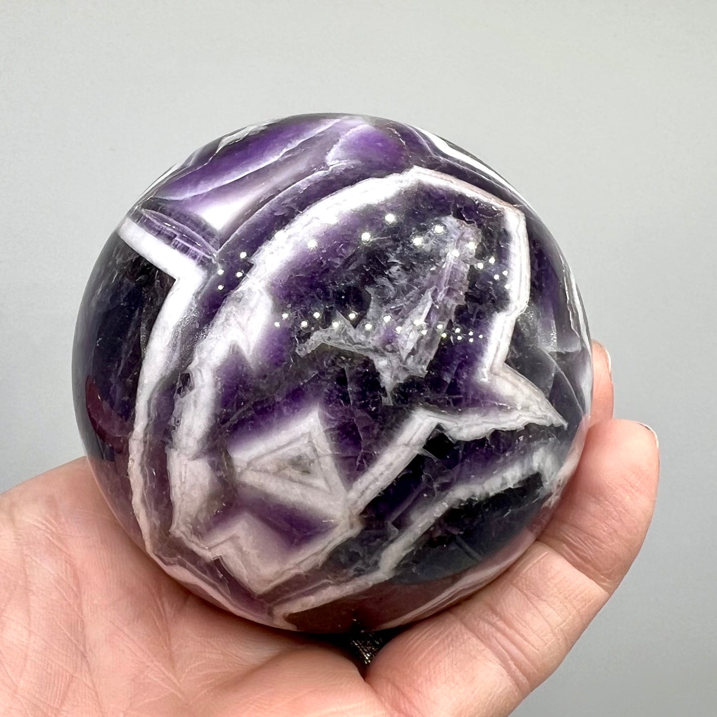 Dream/Chevron Amethyst Sphere & Point Set