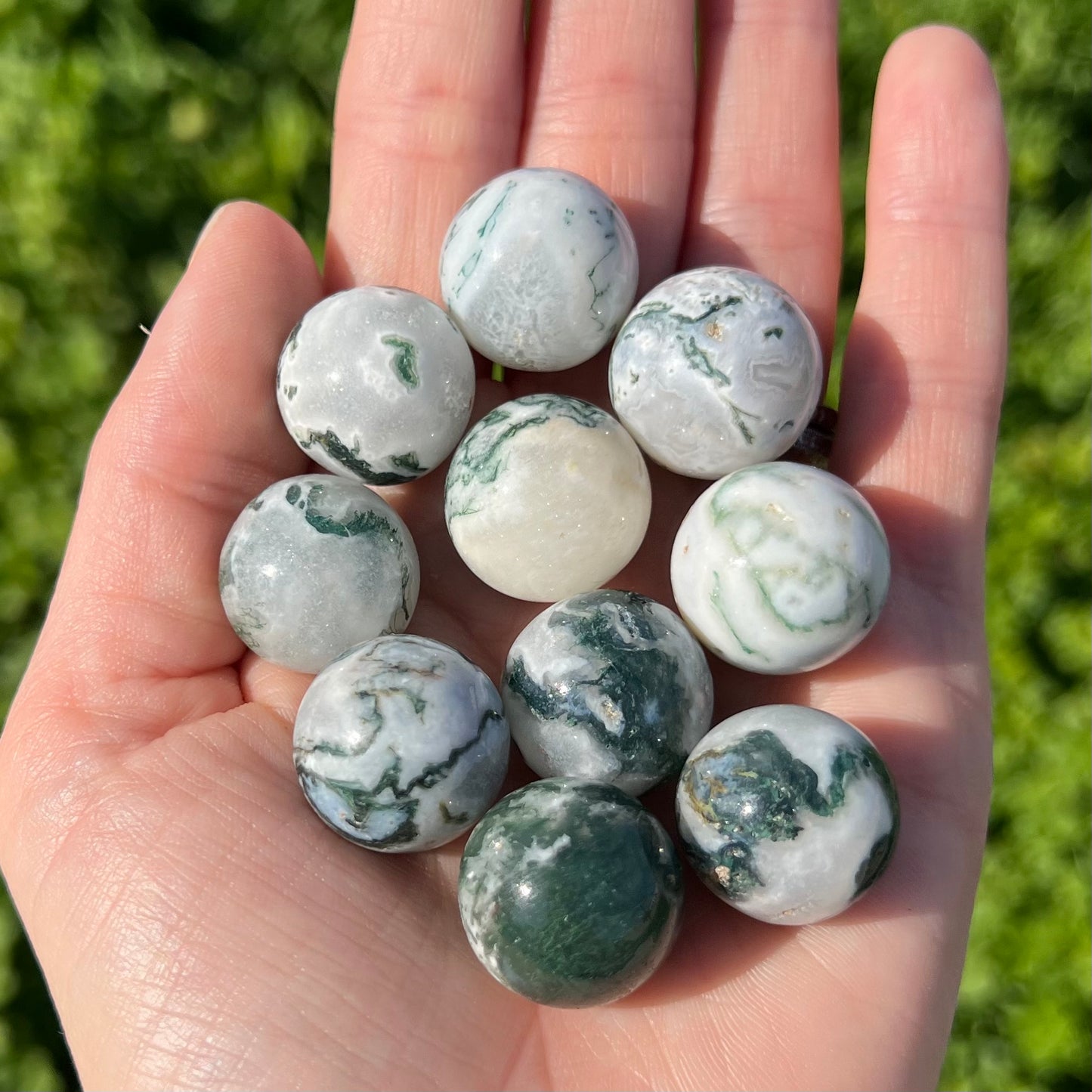 Tree Moss Agate Mini Sphere