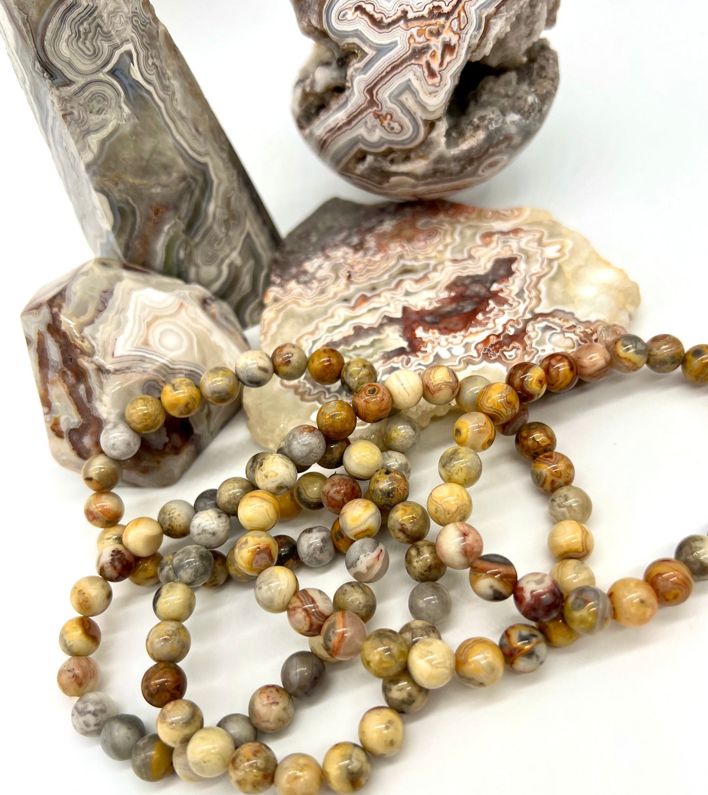 Crazy Lace Agate Bracelet -ADD/ADHD, Balance, Harmony, Happiness, Laughter