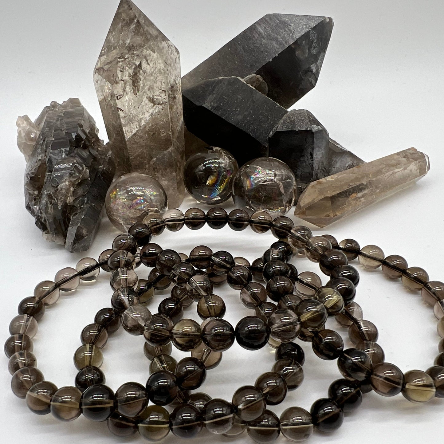 Smokey Quartz Bracelet - Calm, Lifts Depression, Intuition, Positivity
