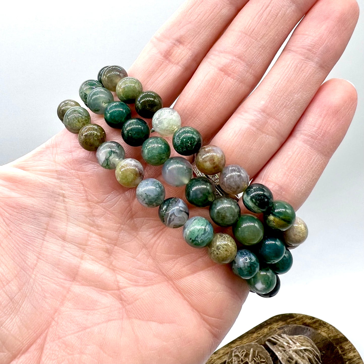 Moss Agate Bracelet - Success, Prosperity, Abundance, Wealth, New Beginnings, Release Fear