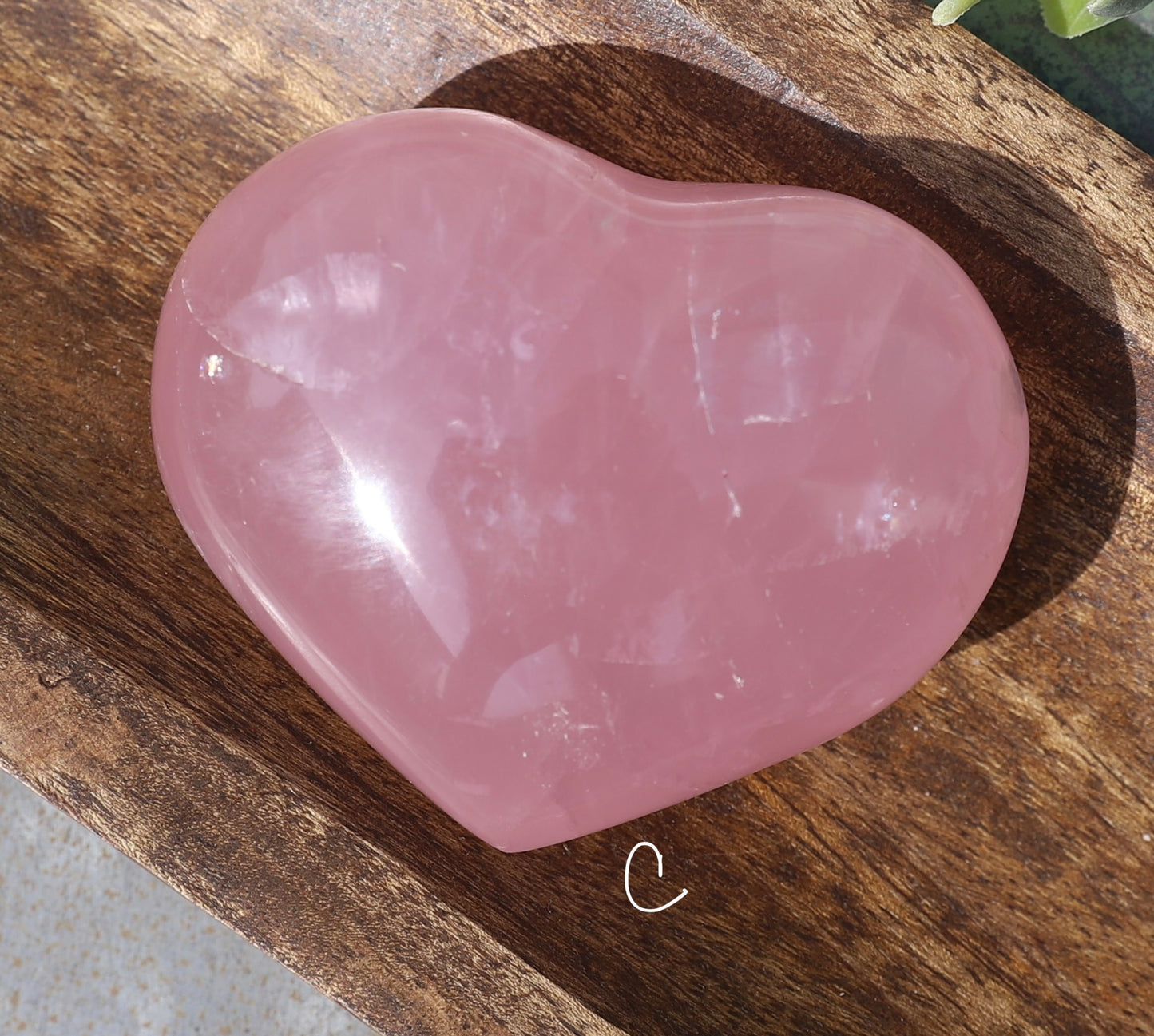 Rose Quartz Large Heart