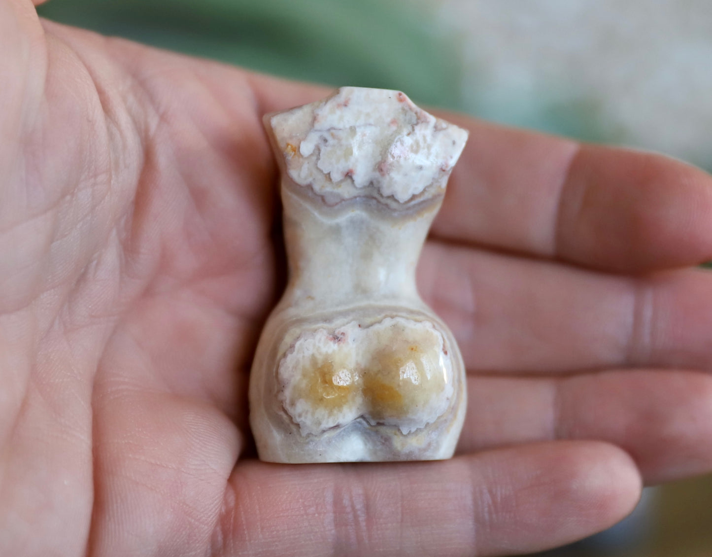 Crazy Lace Agate & Moss Agate Body Carving