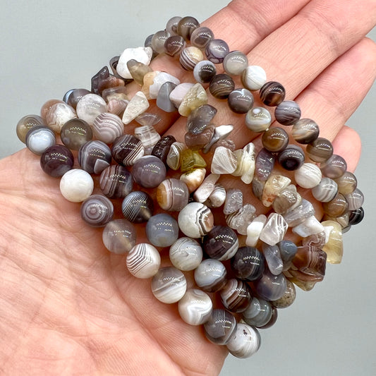 Botswana Agate Bracelet - New Beginnings, Growth, Intuition, Dreams, Opportunities