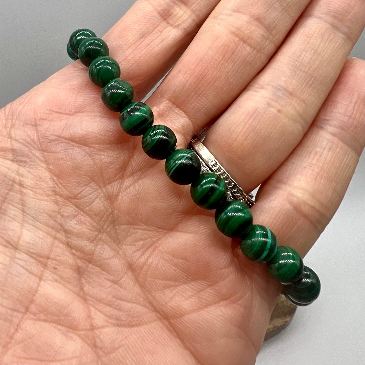 Malachite Bracelet - Trauma, Travel, Creativity, Balance, Protection, Confidence