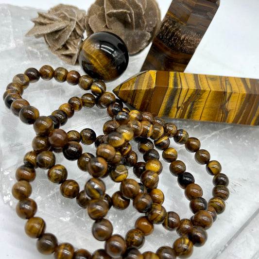 Yellow Tigers Eye Bracelet - Inner-Strength, balance, Creativity, Protection, Intuition, Luck, Good Fortune
