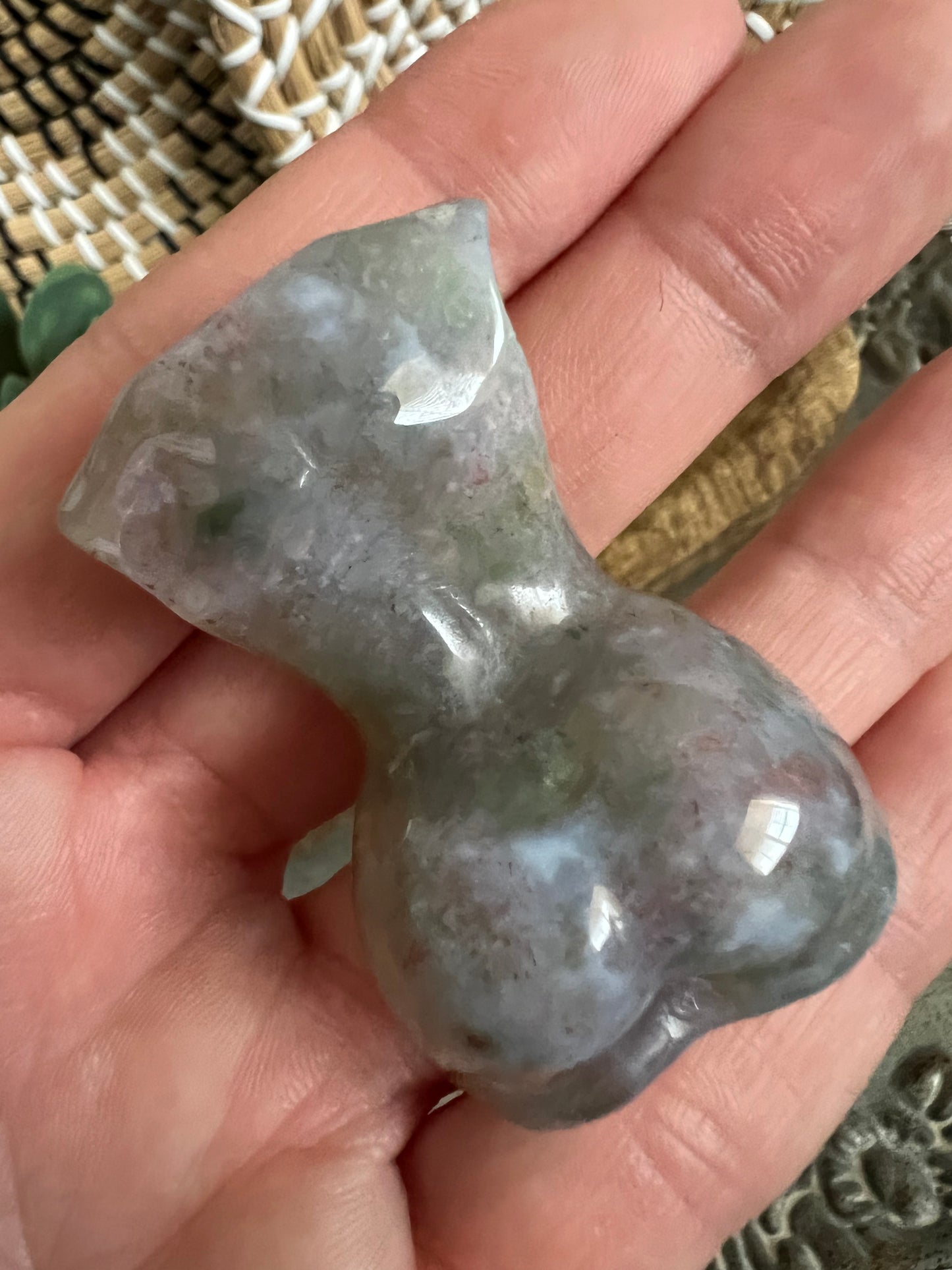 Crazy Lace Agate & Moss Agate Body Carving