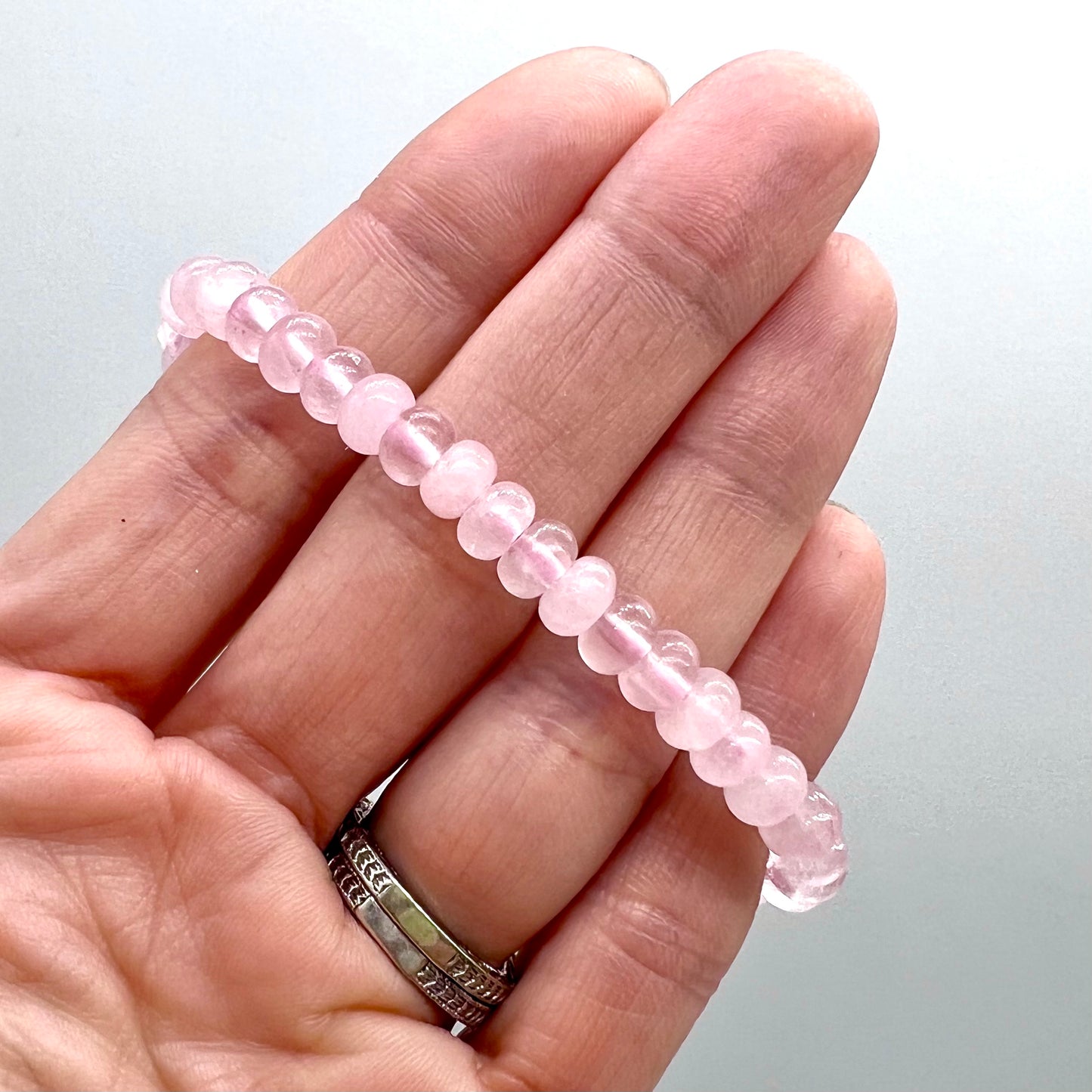 Rose Quartz Bracelet - Unconditional Love, Soothing, Forgiveness, Lifts Depression, Self Love
