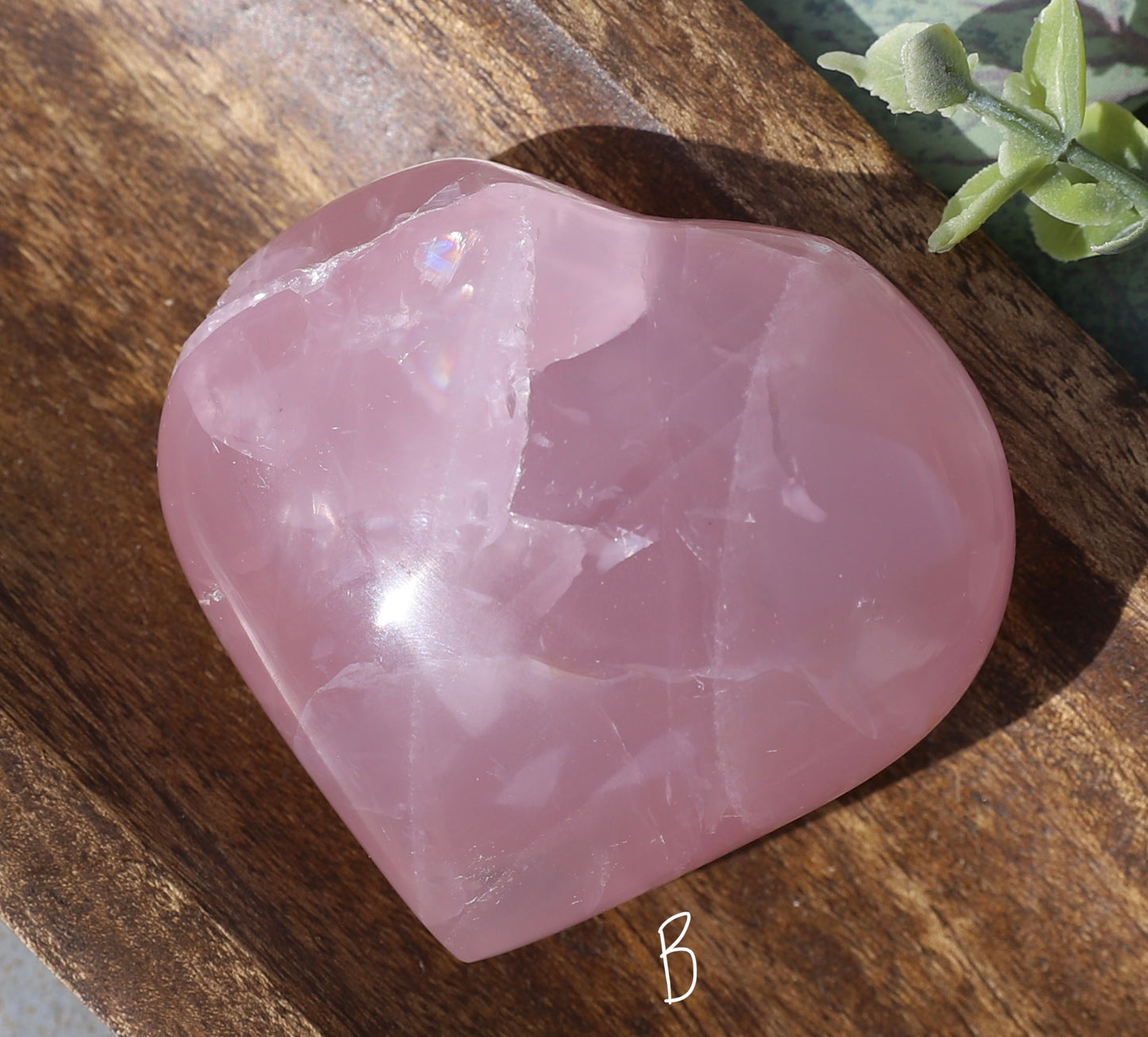 Rose Quartz Large Heart