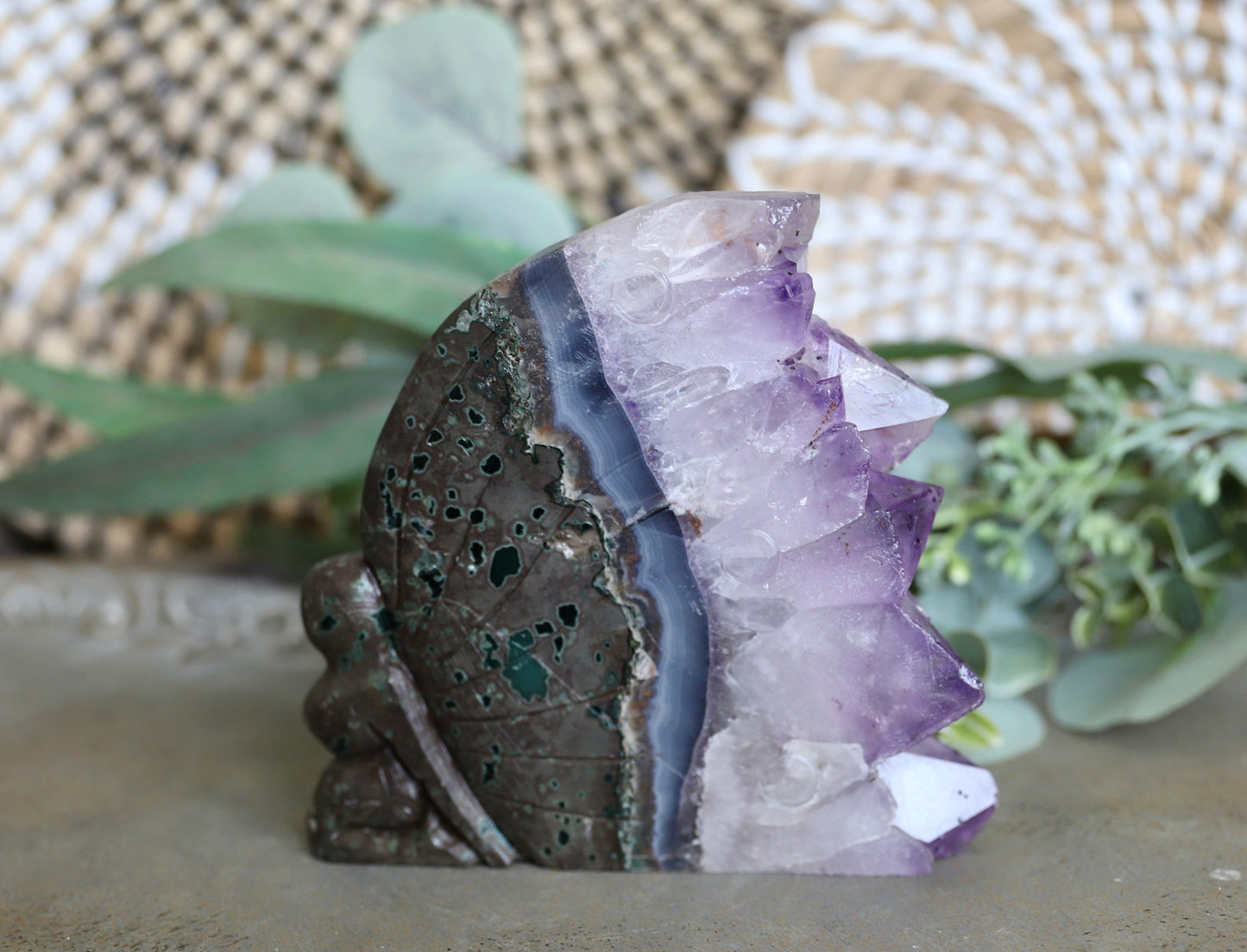 Fairy Amethyst Super 7 Cluster Carving