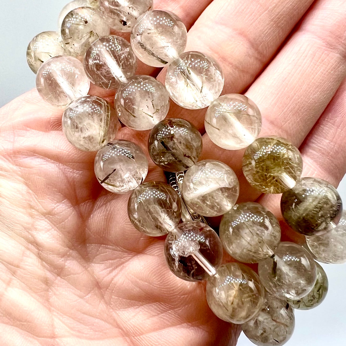 Colorful Rutile Quartz Bracelet - Protection, Relieves Fear & Anxiety, Forgiveness, detox Negativity