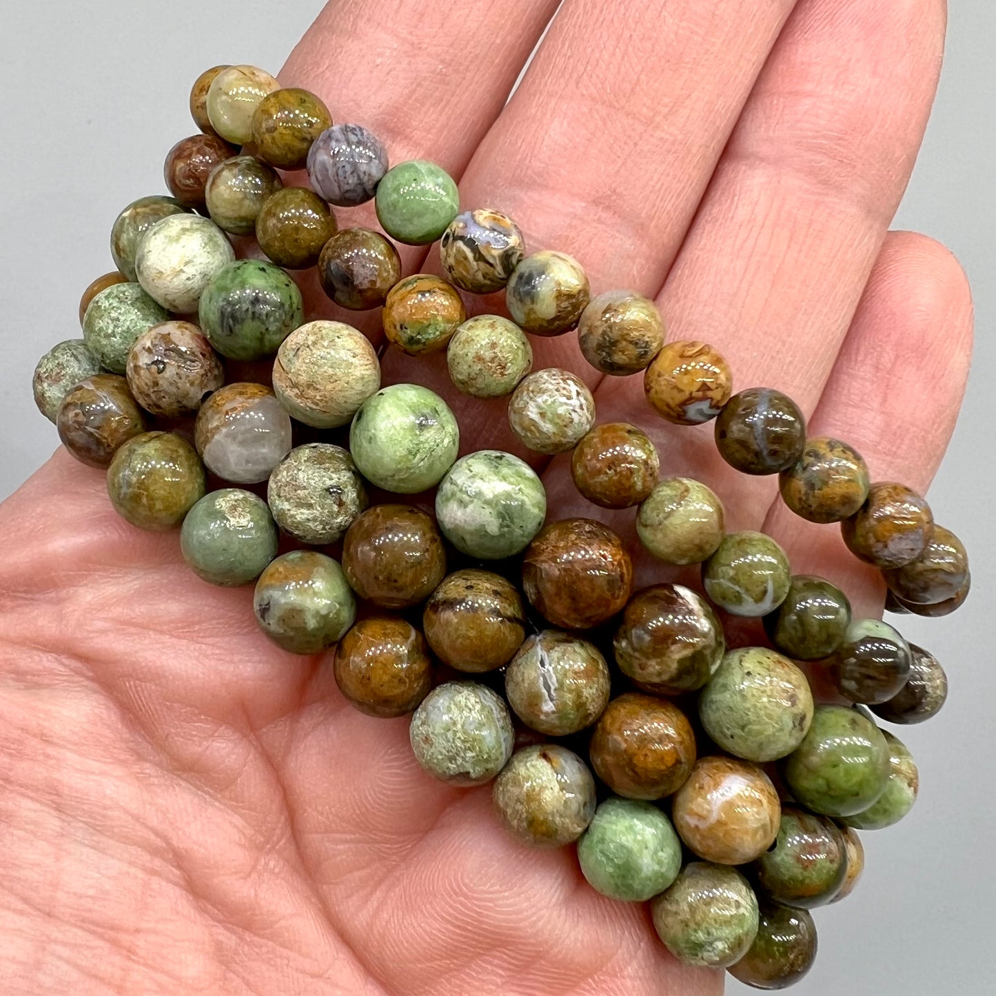Green Opal Bracelet - Clarity, Love, Anxiety, Patience, Trauma, Stress