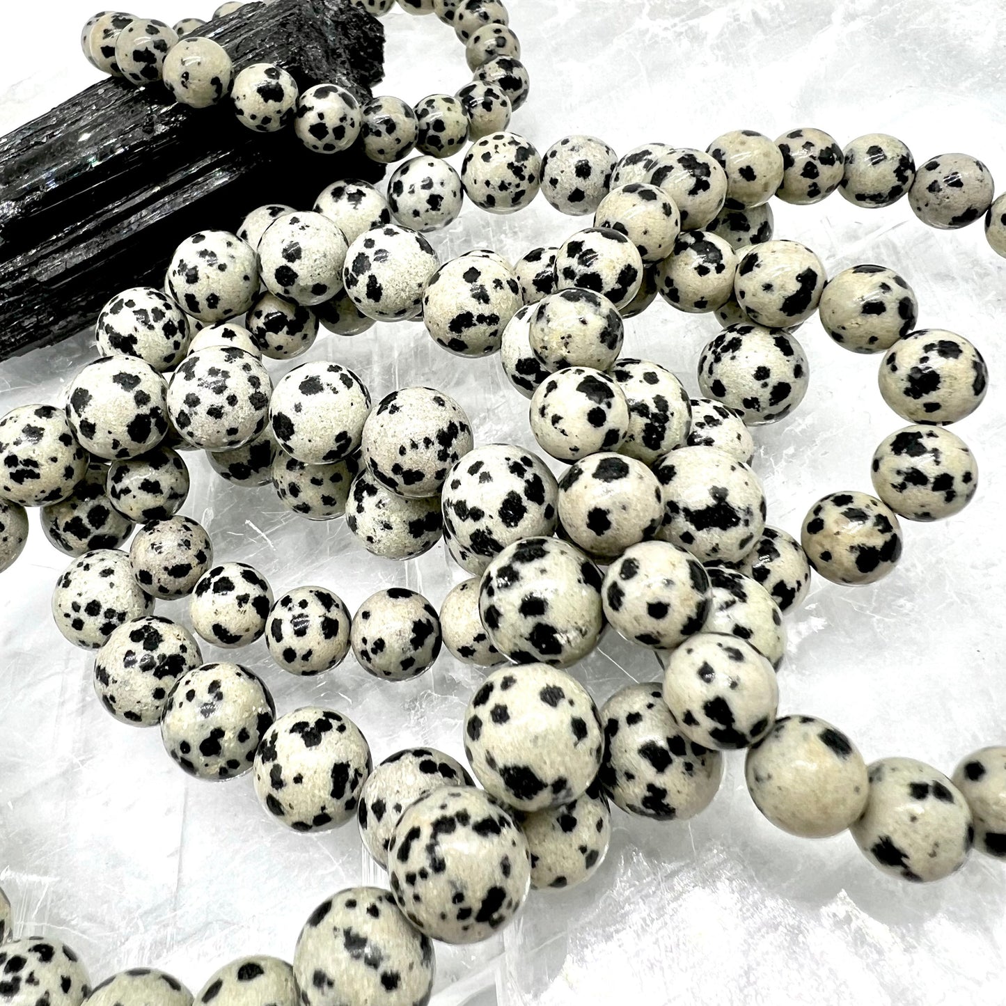Dalmatian Jasper Bracelet - Relieves Anxiety, Protection, Grounding, Organization