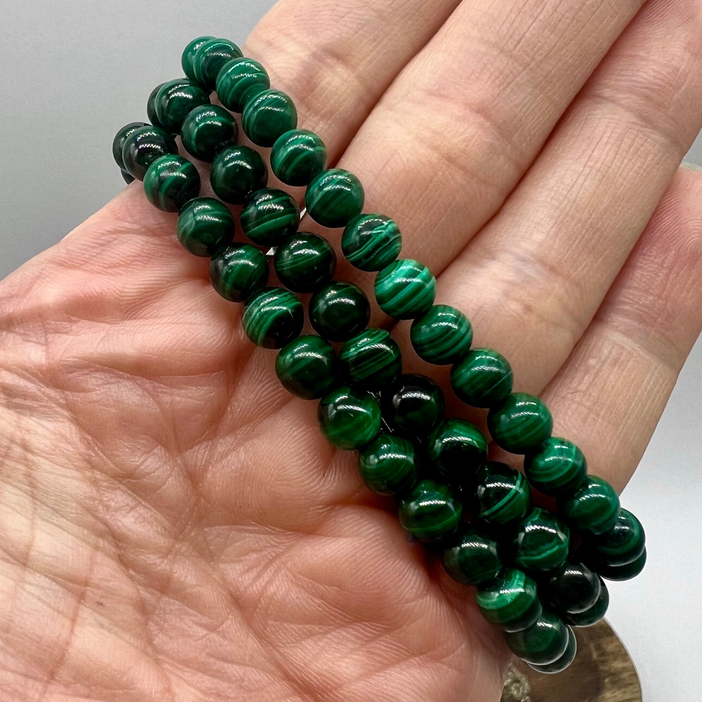 Malachite Bracelet - Trauma, Travel, Creativity, Balance, Protection, Confidence