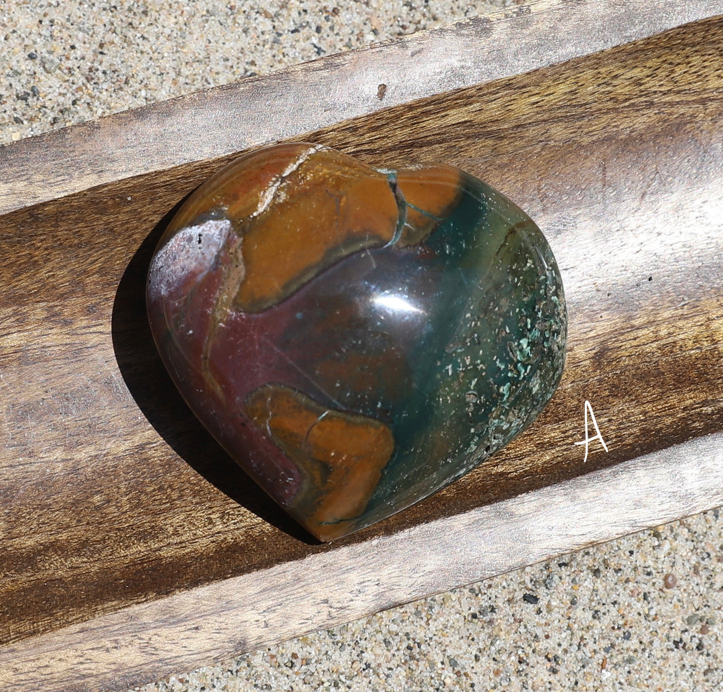 Ocean Jasper Large Heart
