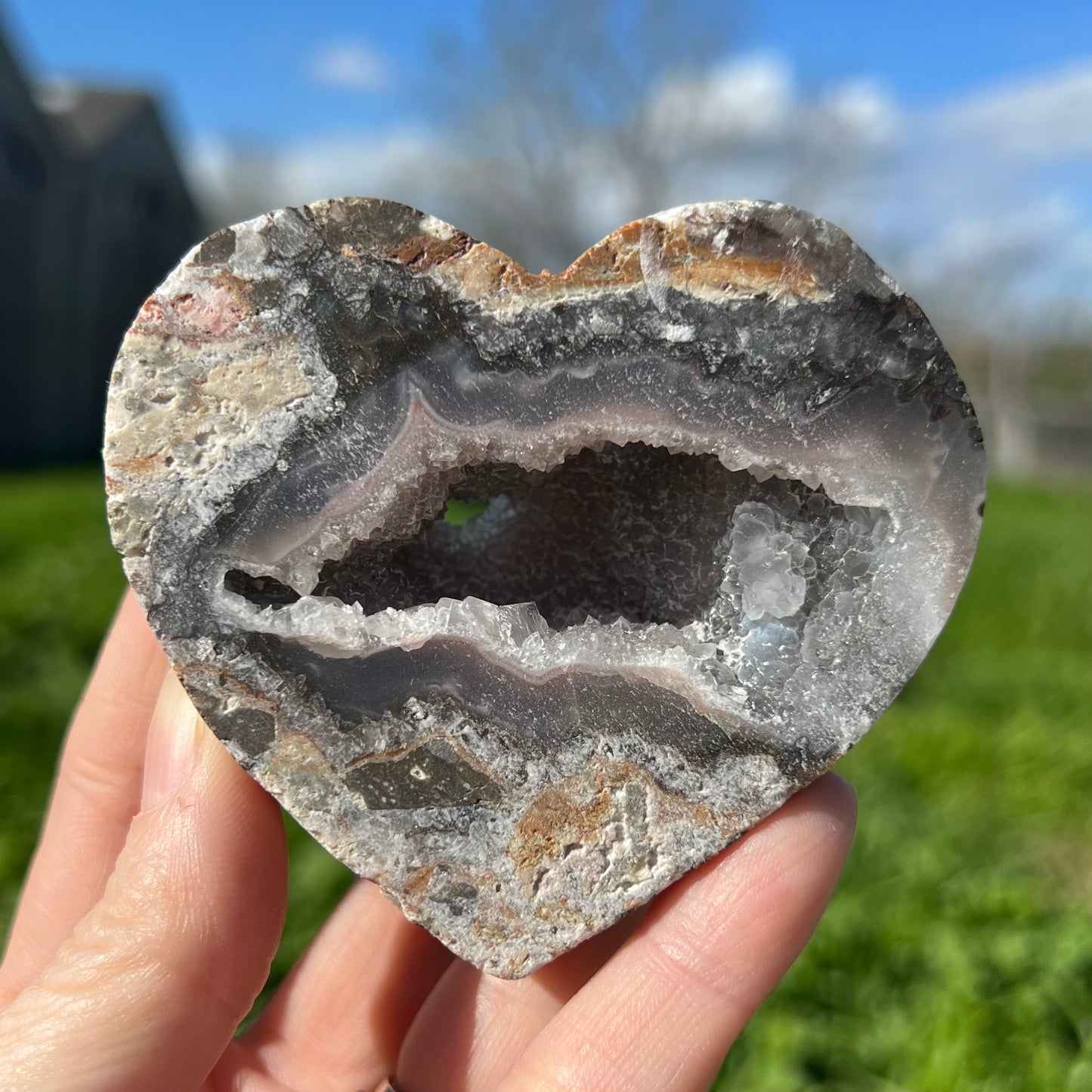 Druzy Agate Heart