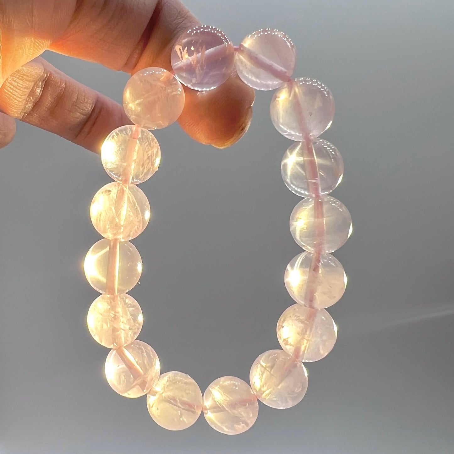 Rose Quartz Bracelet - Unconditional Love, Soothing, Forgiveness, Lifts Depression, Self Love