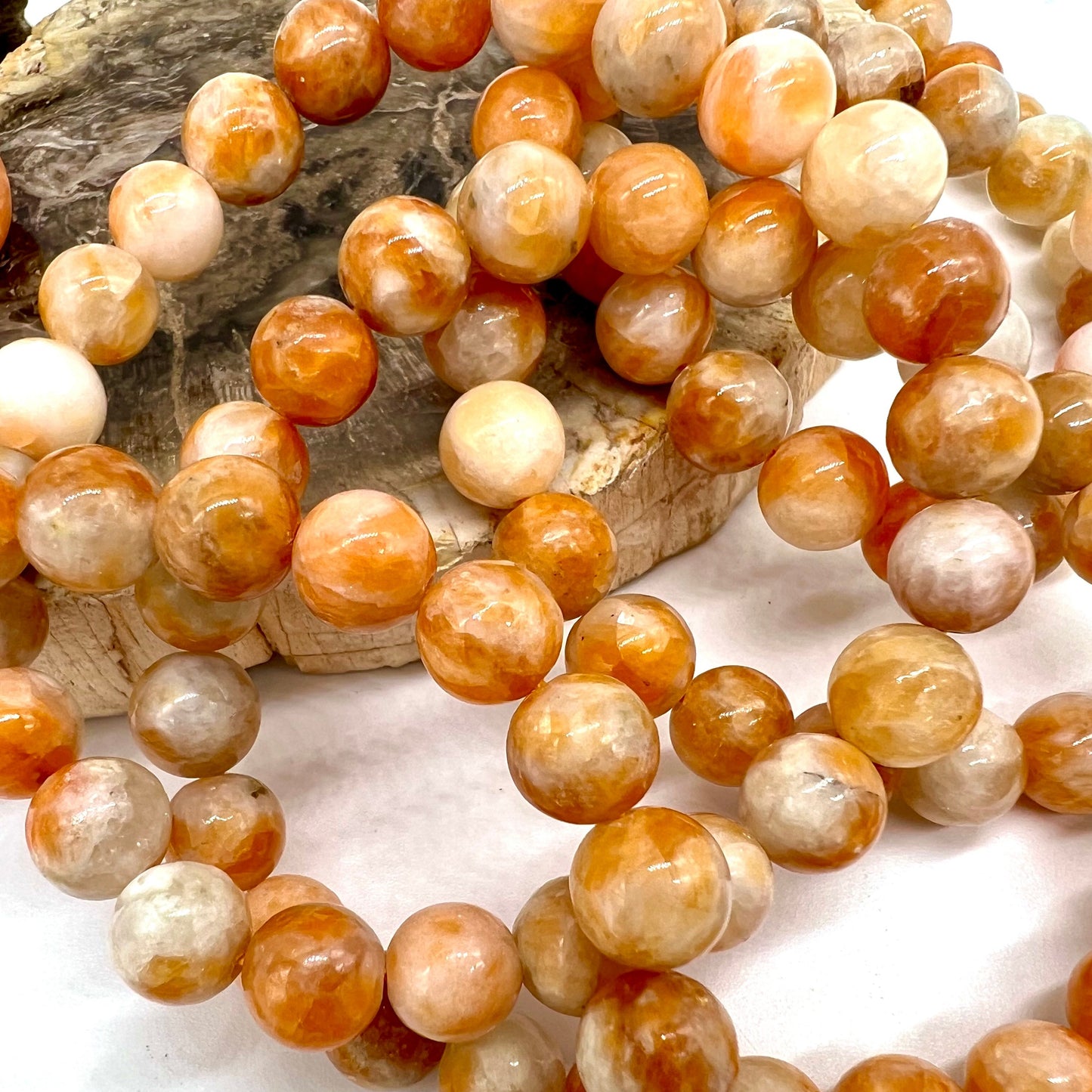 Orange Calcite Bracelet - Attracts Money, New Opportunities, Motivates, Joy, Fertility