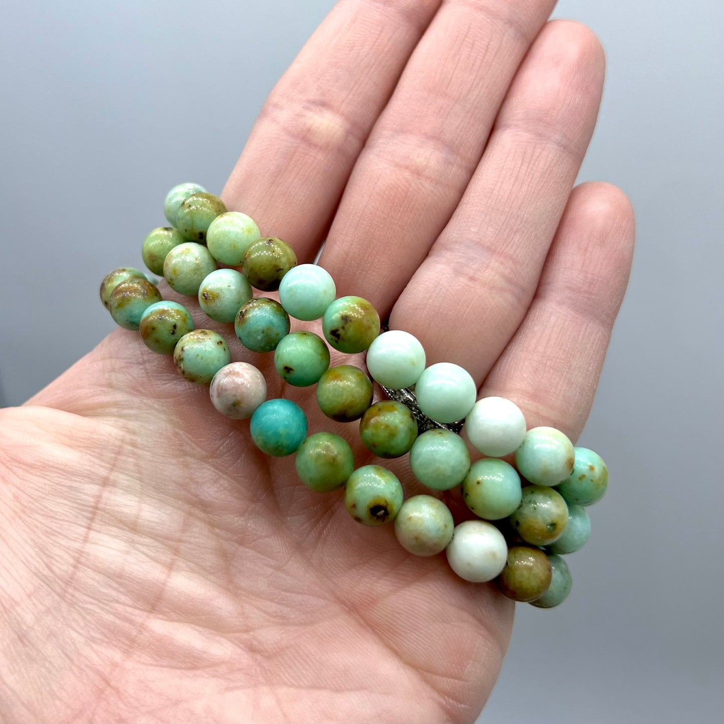 Mongolian Turquoise Bracelet -Communication, Anxiety, Stress, Confidence, Emotional Balance, Travel, Empathy
