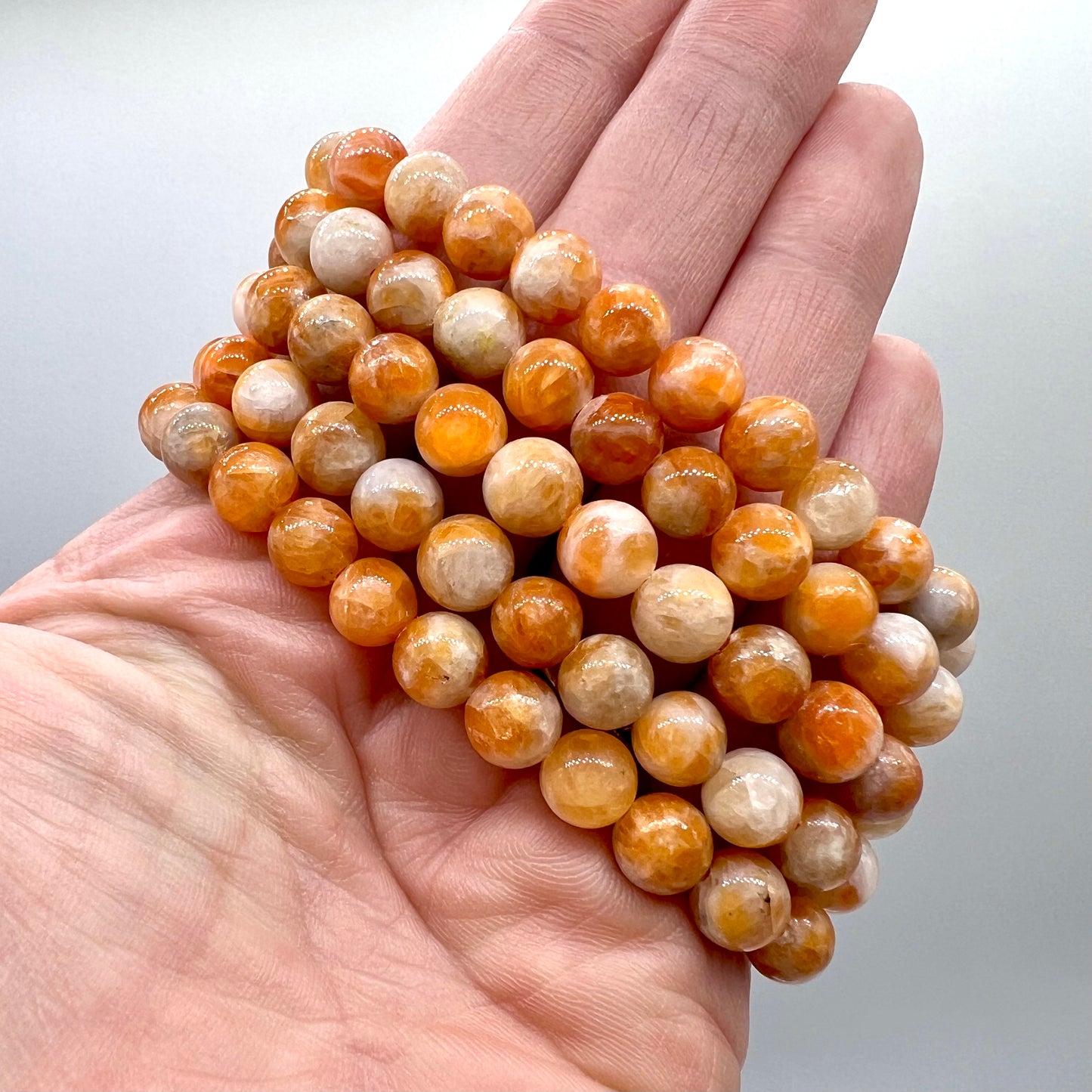 Orange Calcite Bracelet - Attracts Money, New Opportunities, Motivates, Joy, Fertility