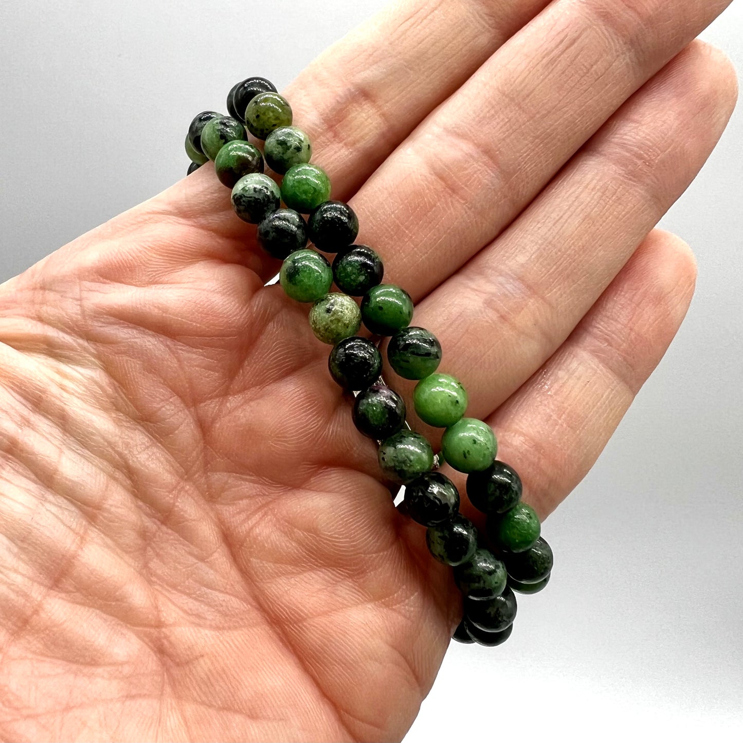 Ruby Zoisite Bracelet - Passion, Patience, Happiness, Abundance, Growth, UV