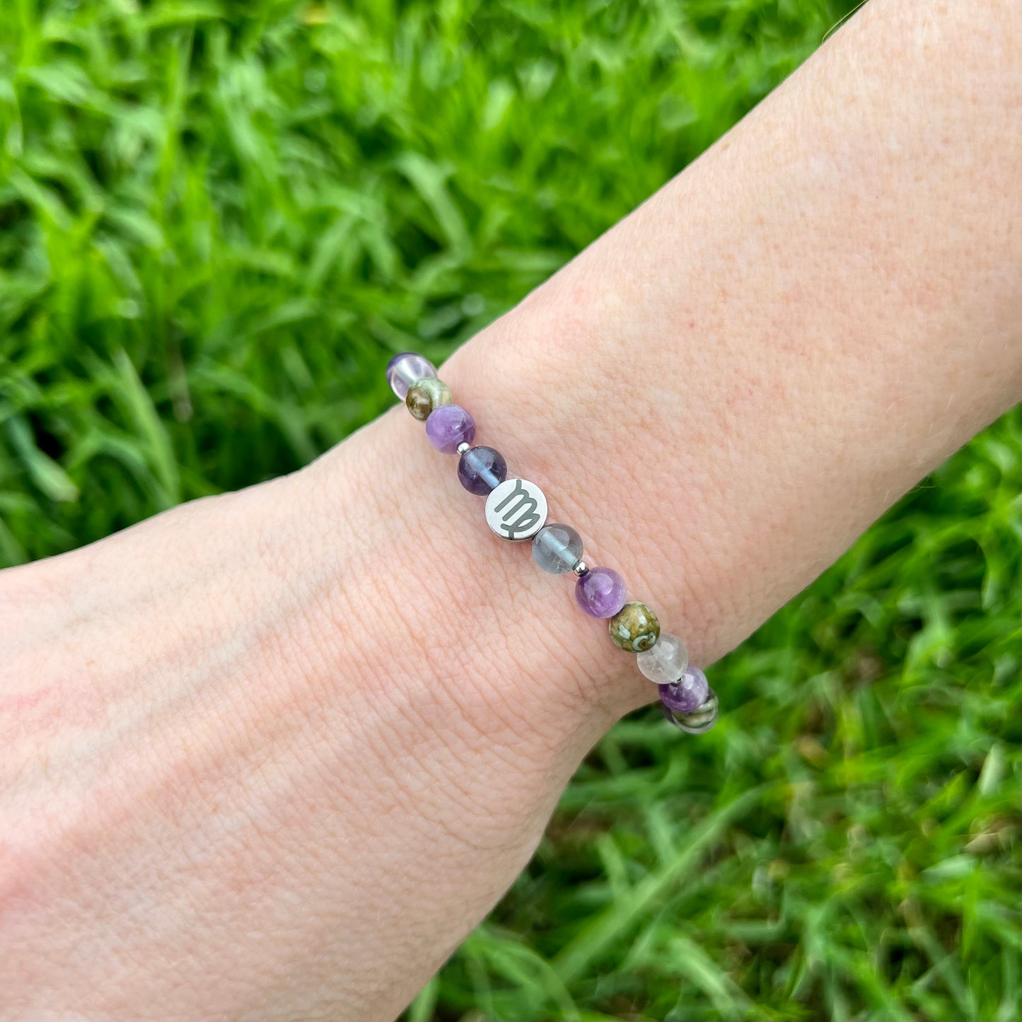 Virgo Zodiac Bracelet - Lepidolite for Change