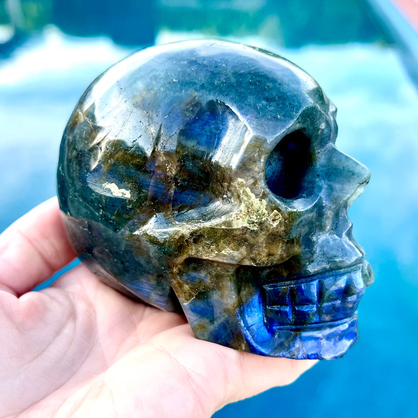Labradorite Skull Large