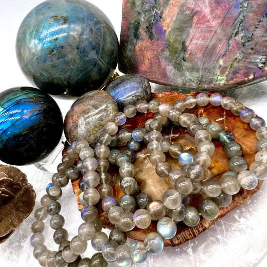 AAAA+ Labradorite Bracelet -Transformation, Intuition, Protection, Stress Anxiety Relief
