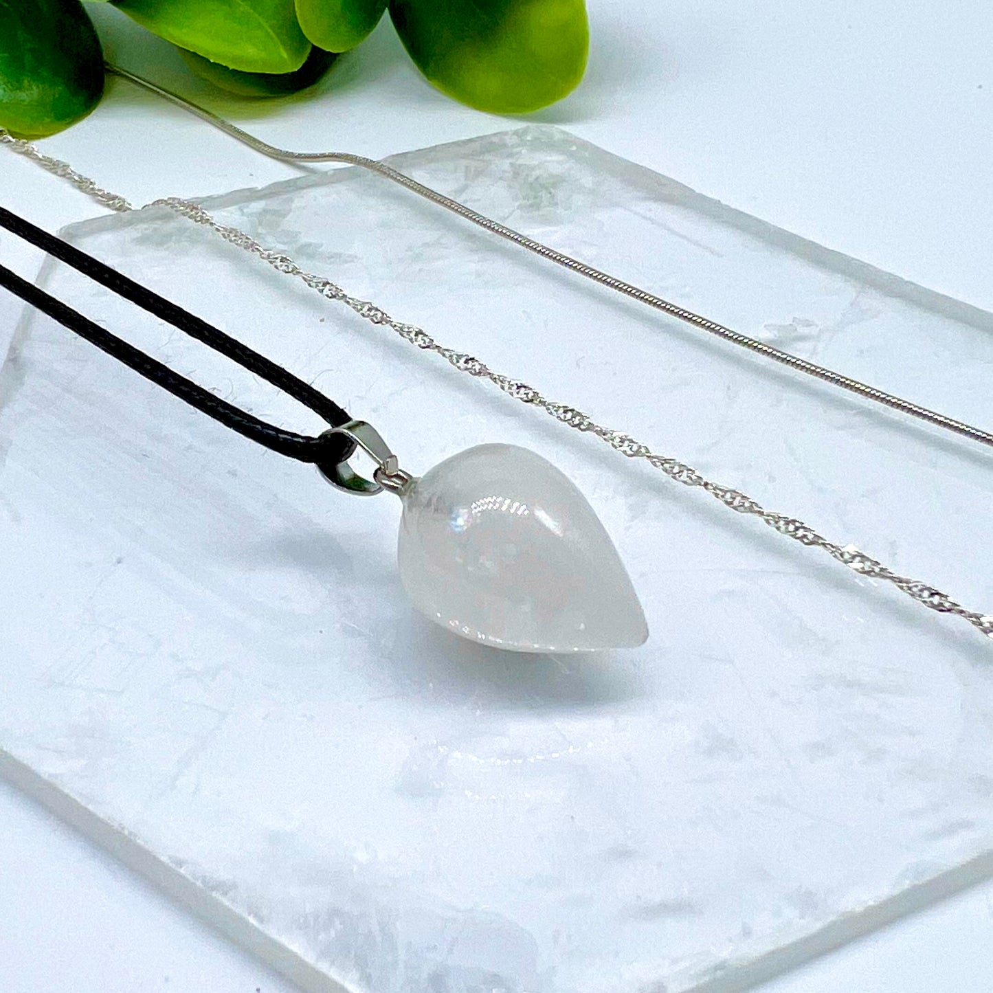 Clear Quartz Acorn Necklace