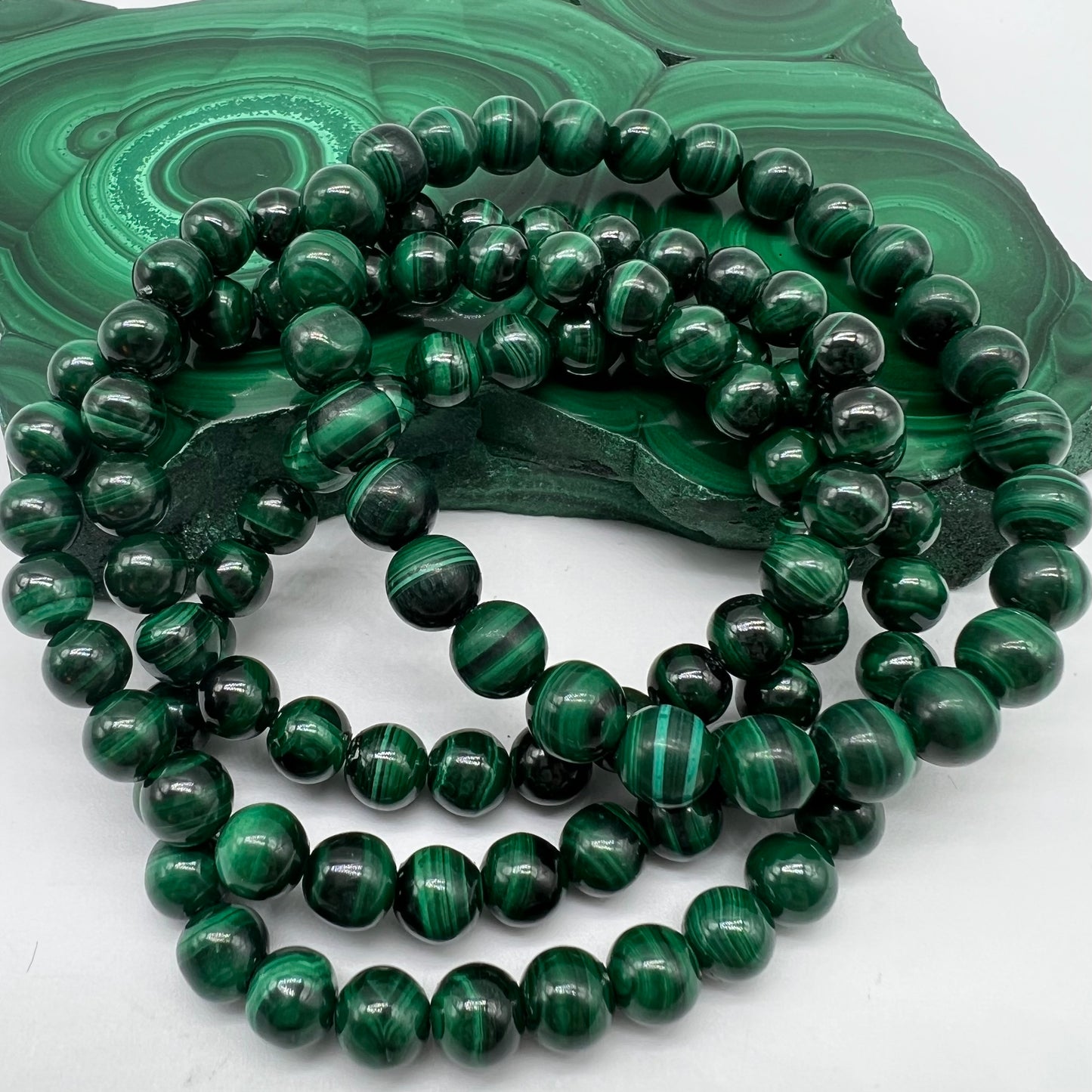 Malachite Bracelet - Trauma, Travel, Creativity, Balance, Protection, Confidence