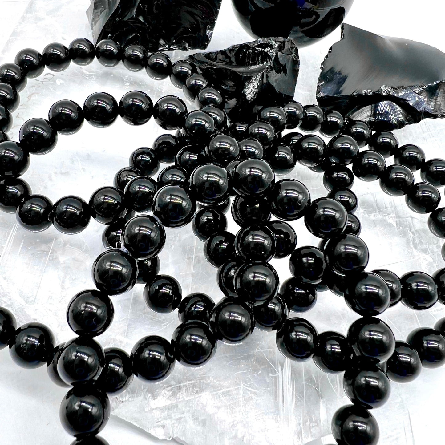 Black Obsidian Bracelet - New Beginnings, Blocks Negativity, Protection