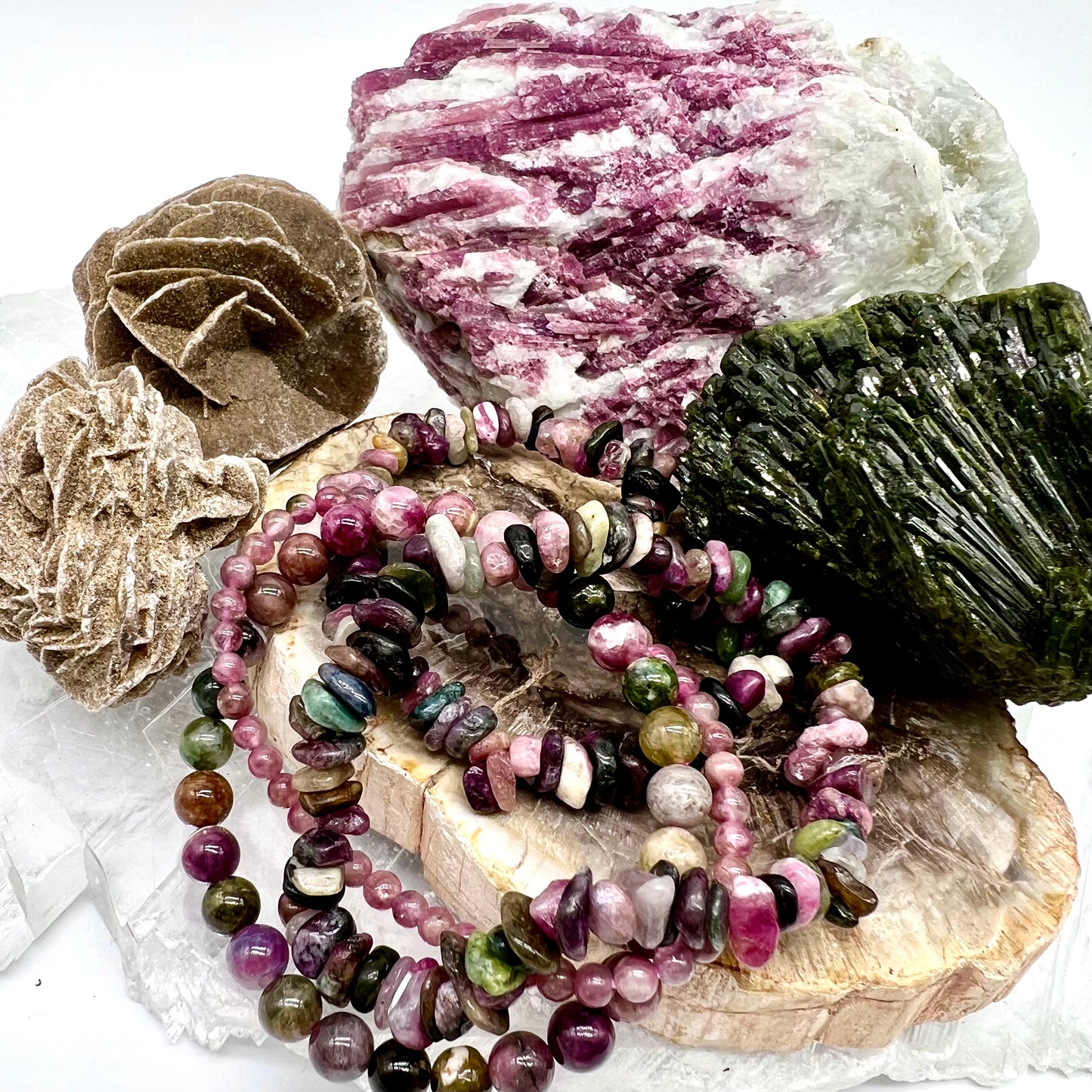 Mixed Tourmaline Bracelet - Love, Relationships, PTSD, Passion, Relaxation, Joy